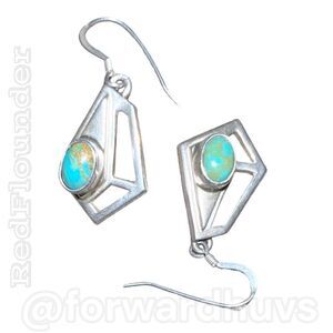 First American Traders - Sterling Silver with Turquoise Earrings